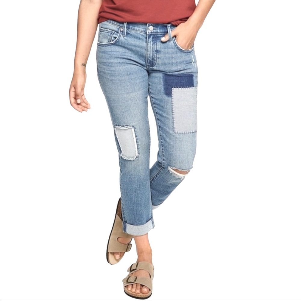 Sonoma Girlfriend Cropped Patchwork Jeans - image 3